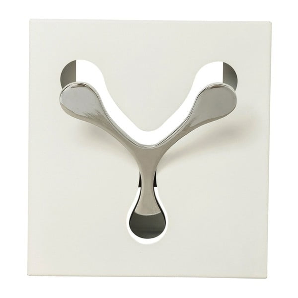 Bijela zidna vješalica od pocinčanog čelika Kare Design Spoon