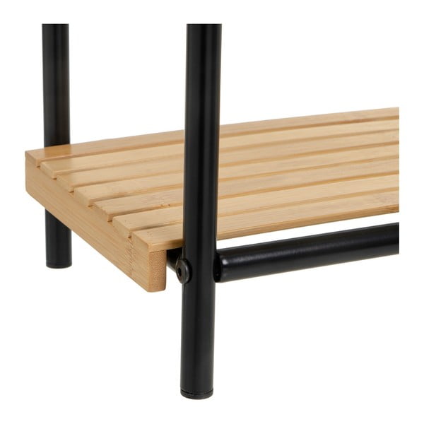 Crni/u prirodnoj boji od bambusa regal 41x77 cm – Casa Selección-image-1