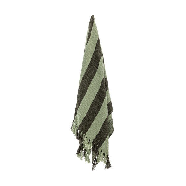 Zelena deka od recikliranog pamuka 130x160 cm Frello – Bloomingville-image-2