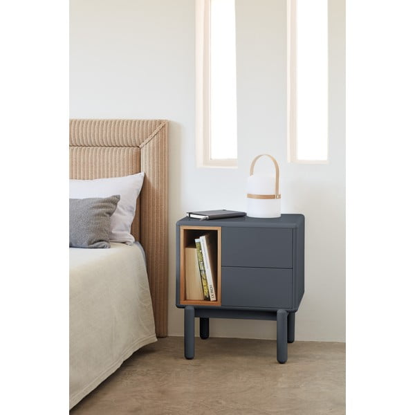 Tamno sivi noćni ormarić Corvo - Teulat-image-1