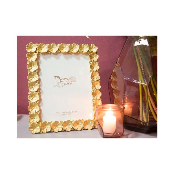 Žuti okvir za fotografije u smolnom okviru Mauro Ferretti Flower Glam, 20 x 25 cm-image-2