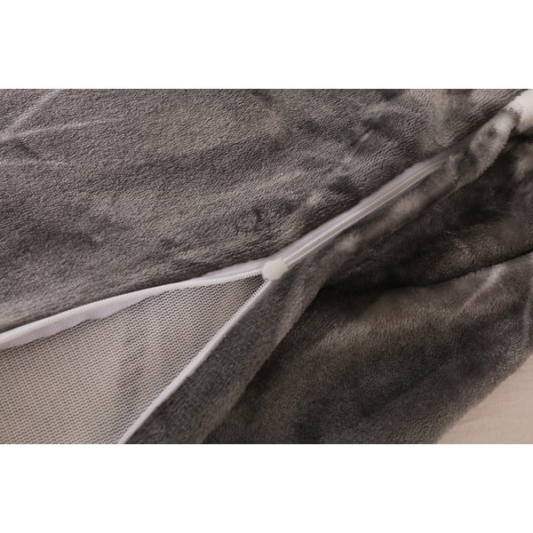 Siva posteljina za krevet za jednu osobu od mikropliša 140x200 cm – My House-image-2