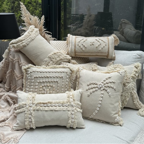 Pamučna ukrasna jastučnica 30x50 cm Seashells – Mioli Decor-image-1