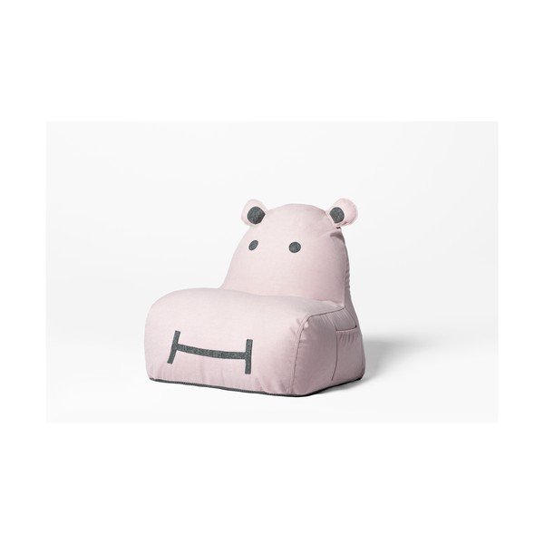 Svijetlo ružičasta dječja vreća za sjedenje Hippo – The Brooklyn Kids-image-1