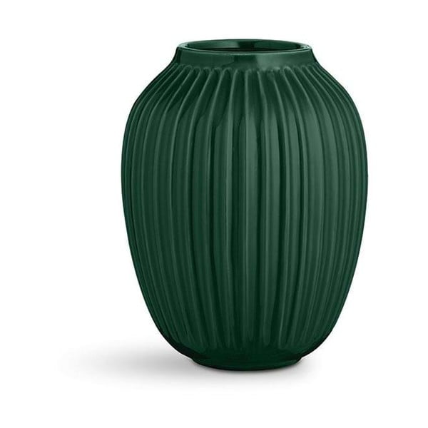 Zelena vaza od kamenine Kähler Design Hammershoi, visina 25 cm