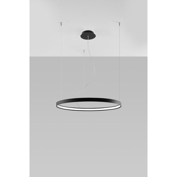 Crna LED viseća svjetiljka aluminijska ø 78 cm RIO – Thoro-image-4