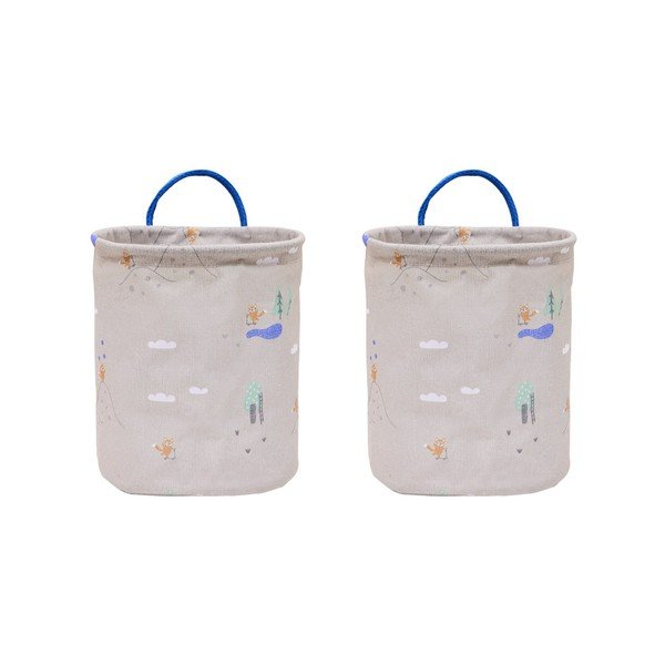Bež tekstilne dječje kutije za pohranu u setu 2 kom ø 18x22 cm Foxy – OYOY Mini