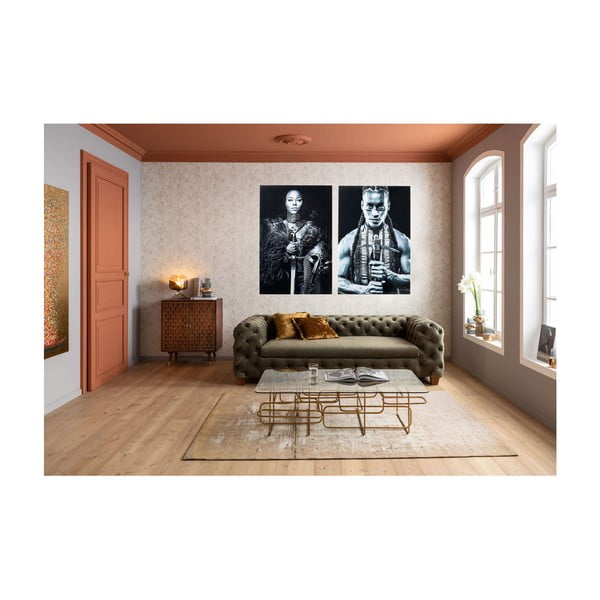 Glazirana crno-bijela slika Kare Design Lady Knight, 150 x 100 cm-image-4