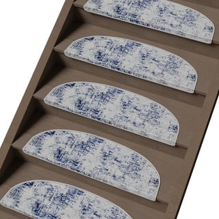 Plavi set tepiha za stepenice 16 kom 20x65 cm Digital City – Vitaus