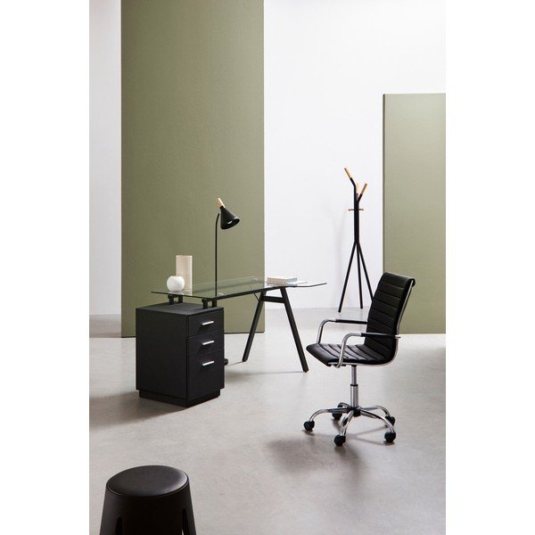 Crna uredska stolica od umjetne kože Perth – Yes Everyday-image-1
