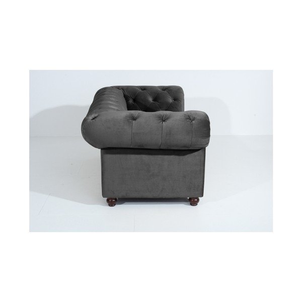Antracit siva sofa Max Winzer Orleans Velvet, 196 cm-image-4