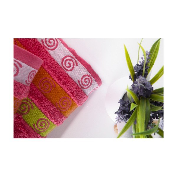 Set od dva Truva Fuchsia ručnika, 90x150 i 50x90 cm-image-1