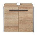 Zidni ormarić za ispod umivaonika u dekoru hrasta u prirodnoj boji 53x60 cm Quickset 395 – Pelipal