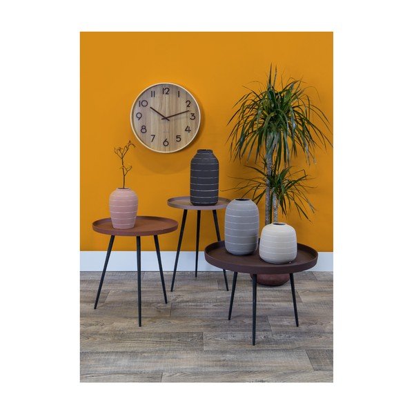 Svjetlosmeđi zidni sat od drveta lipe Karlsson Pure Medium, ø 40 cm-image-3