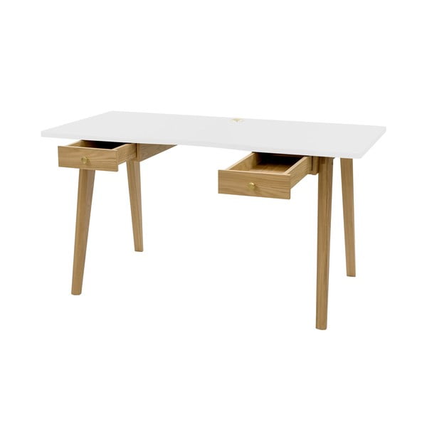 Radni stol u dekoru hrasta 70x140 cm Nice – Woodman-image-2