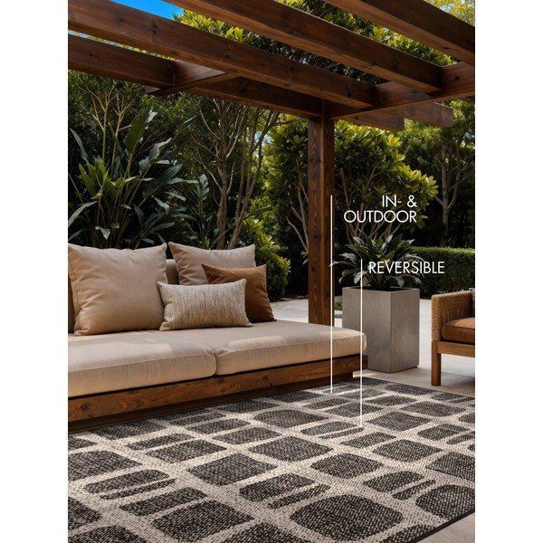 Crni/krem unutarnji i vanjski tepih 200x300 cm Haringey Ruskin – Ted Baker-image-3