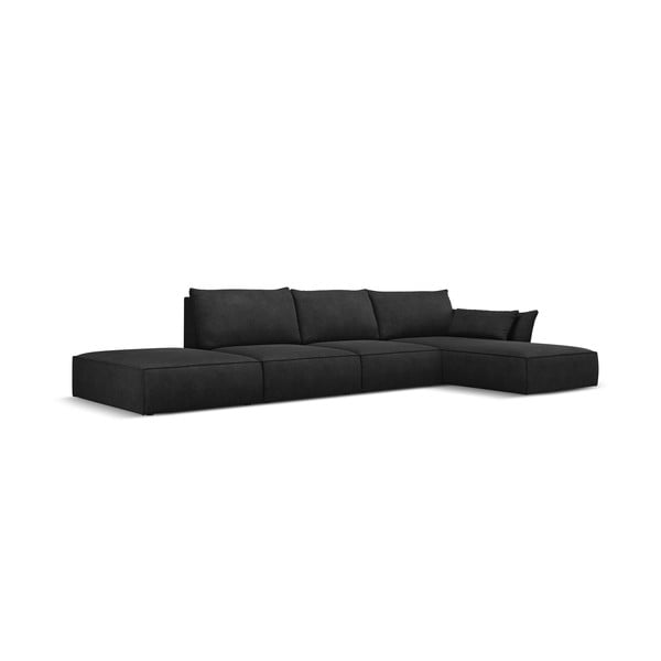 Tamno siva kutna garnitura (desni kut) Vanda - Mazzini Sofas-image-2