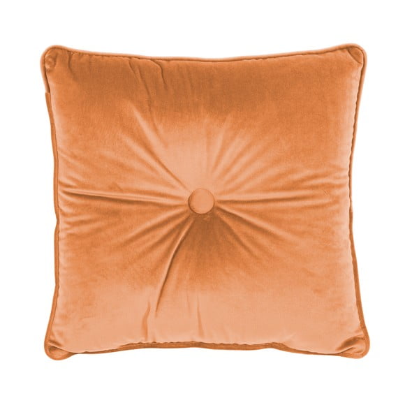 Narančasti jastuk Tiseco Home Studio Velvet Button, 45 x 45 cm