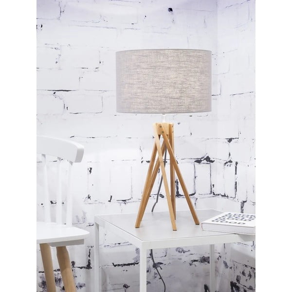 Stolna lampa sa bež abažurom i strukturom od bambusa Good&Mojo Kilimanjaro-image-1