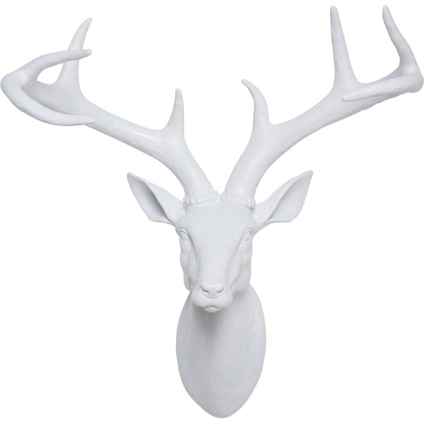 Bijela dekorativna bista u obliku jelena Kare Design Deer, 40 x 45 cm-image-1