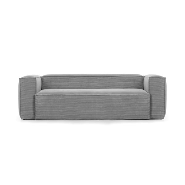 Siva sofa od samta 240 cm Blok – Kave Home