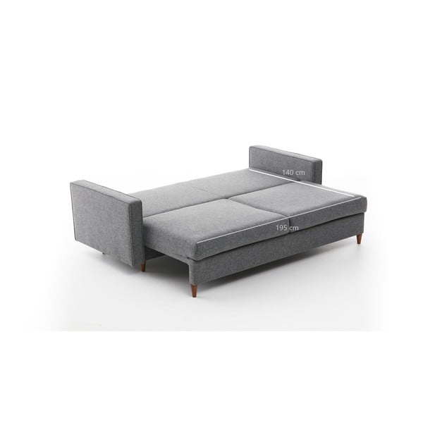 Tamno siva sklopiva sofa 210 cm Eva – Balcab Home-image-3