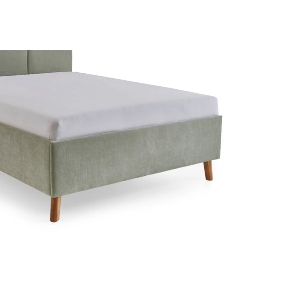 Svijetlo zeleni tapecirani bračni krevet s podnicom 140x200 cm Piano – Meise Möbel-image-3