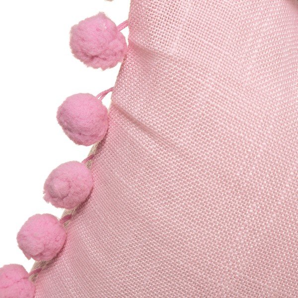 Ružičasti jastuk Casa Selección Pompom, 50 x 30 cm-image-1