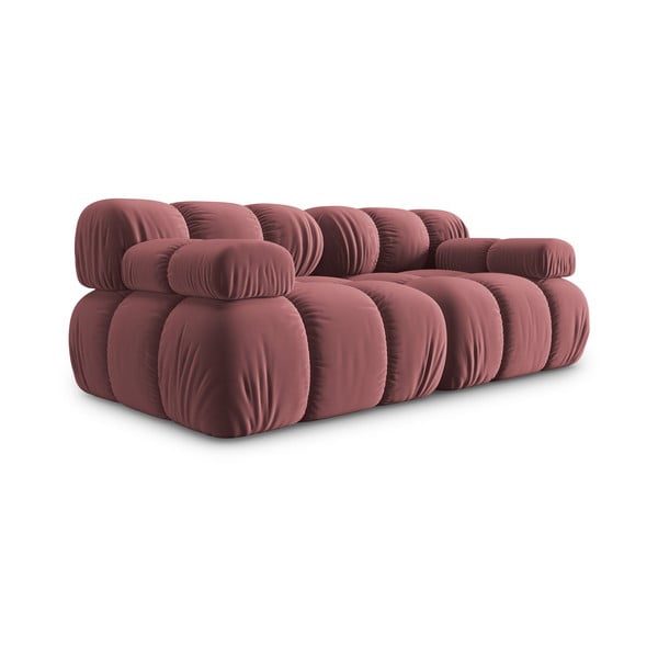 Ružičasta baršunasta sofa 188 cm Bellis – Micadoni Home-image-3