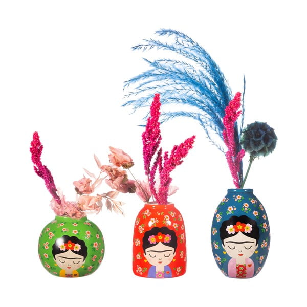 Keramičke vaze u setu 3 kom (visina 8 cm) Floral Frida – Sass & Belle-image-2