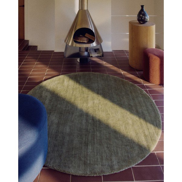 Zeleni okrugao tepih ø 200 cm Empuries – Kave Home-image-1