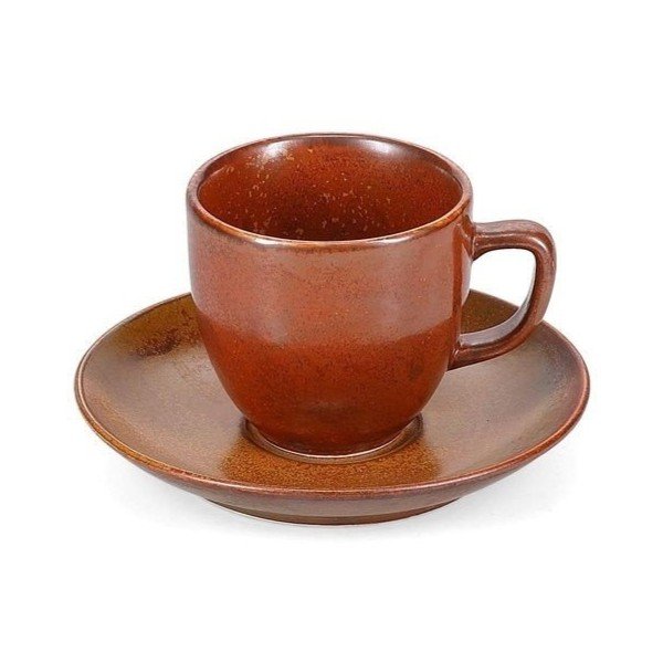 Smeđa porculanska šalica za cappuccino 200 ml Ovio – BonBistro-image-3