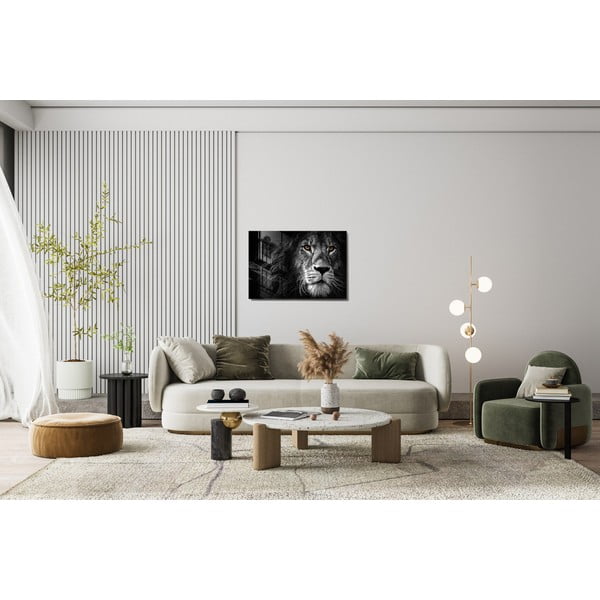 Staklena slika 70x50 cm Lion - Wallity-image-2