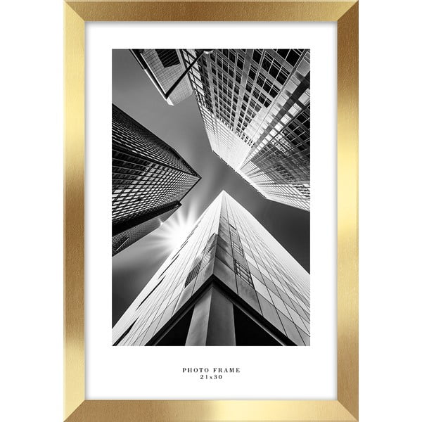 Zidni okvir u zlatnoj boji Styler Florida, 24 x 33 cm