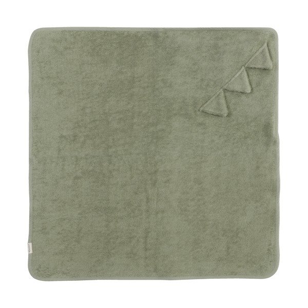 Zeleni pamučan dječji ručnik s kapuljačom 75x75 cm Dinosaur – Kindsgut-image-1