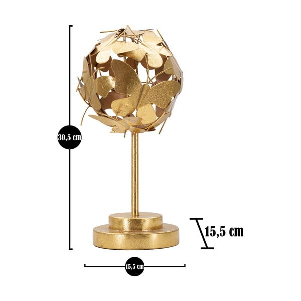 Metalni kipić u zlatnom dekoru Mauro Ferretti Butterfly-image-2