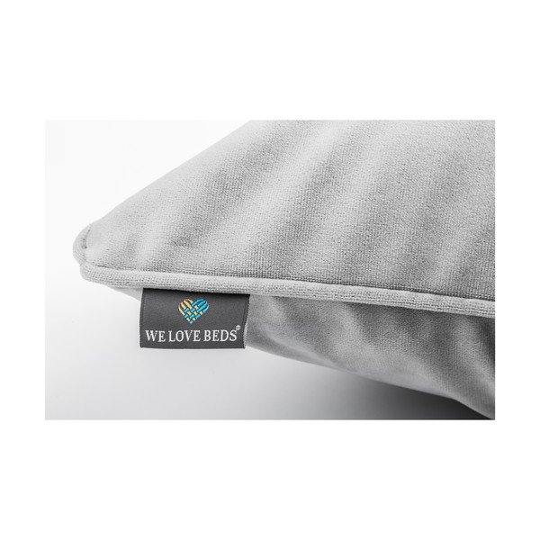 Siva jastučnica WeLoveBeds Silver, 40 x 60 cm-image-2