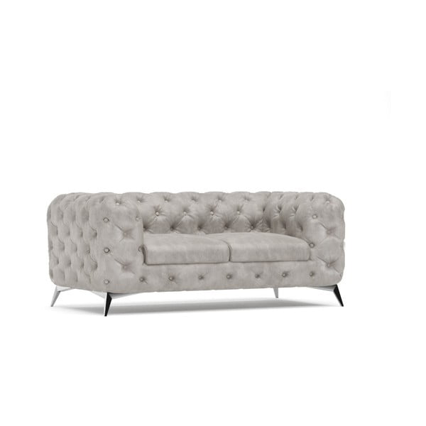 Svijetlo siva baršunasti sofa 185 cm Chelsea – Ropez