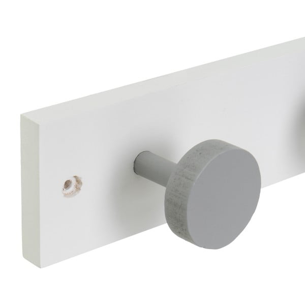 Bijela/siva zidna vješalica od masivnog bora 40 cm Anillos – Casa Selección-image-1