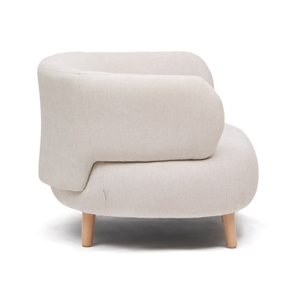 Bež fotelja od šenila Luisa – Kave Home-image-3