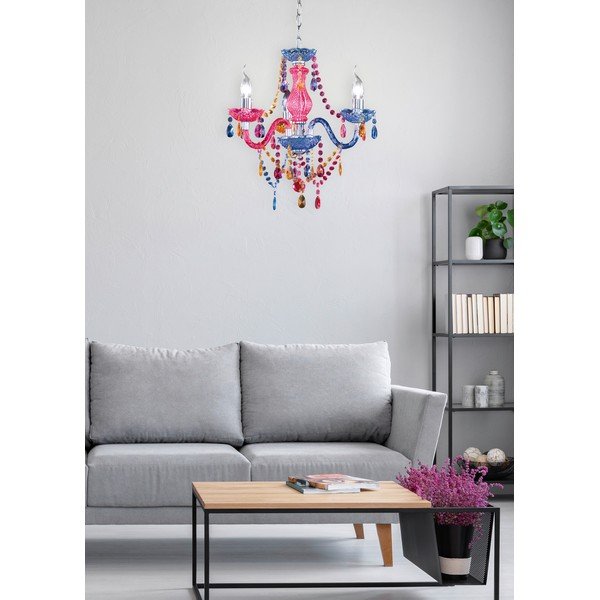 Metalna viseća svjetiljka sa sjenilom od akrilnog stakla ø 46 cm Lüster – Reality-image-1