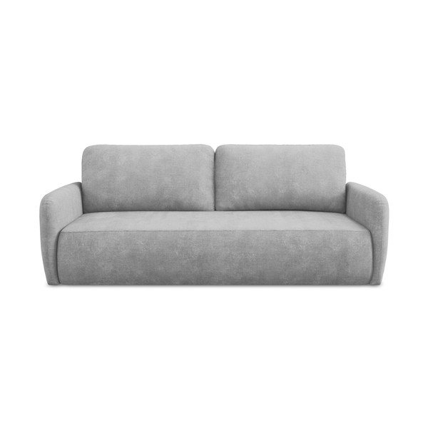 Svijetlo siva sklopiva/s prostorom za pohranu sofa od šenila 218 cm Lilo – Makamii