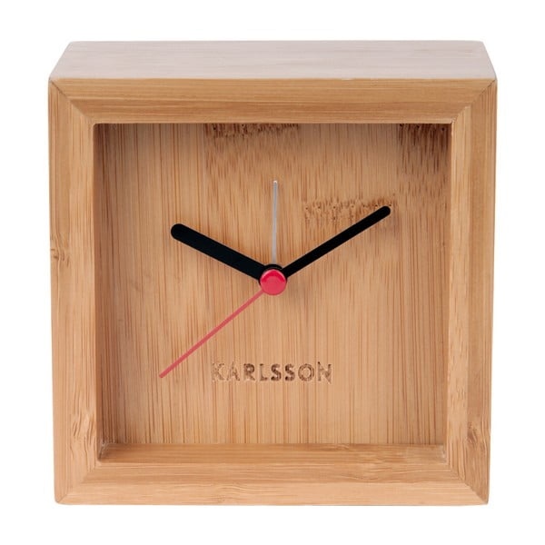 Stolni sat od bambusa Karlsson Franky, širine 10 cm