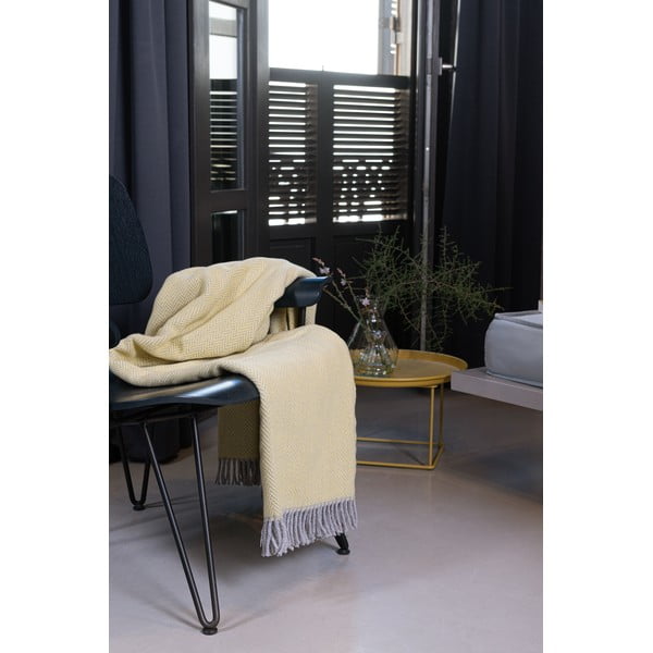 Svijetložuti pokrivač pamuk Euromant Skyline II, 140 x 160 cm-image-3