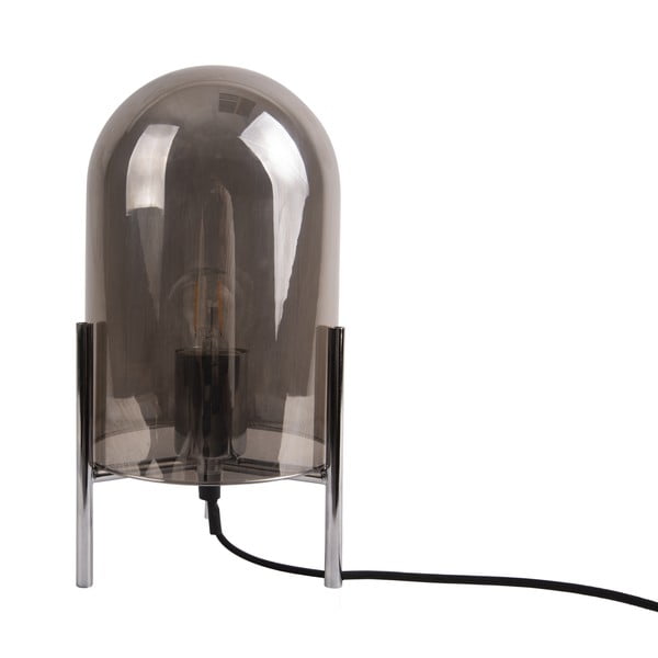 Siva staklena stolna lampa Leitmotiv stakleno zvono-image-2