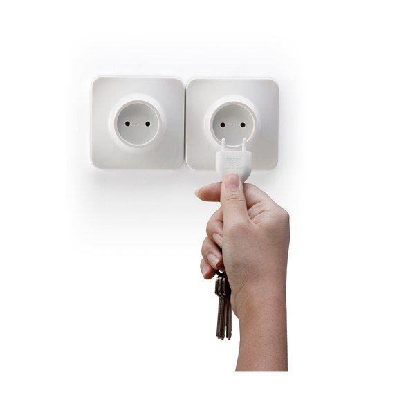 Set od 2 Unplug vješalice, bijele boje-image-1
