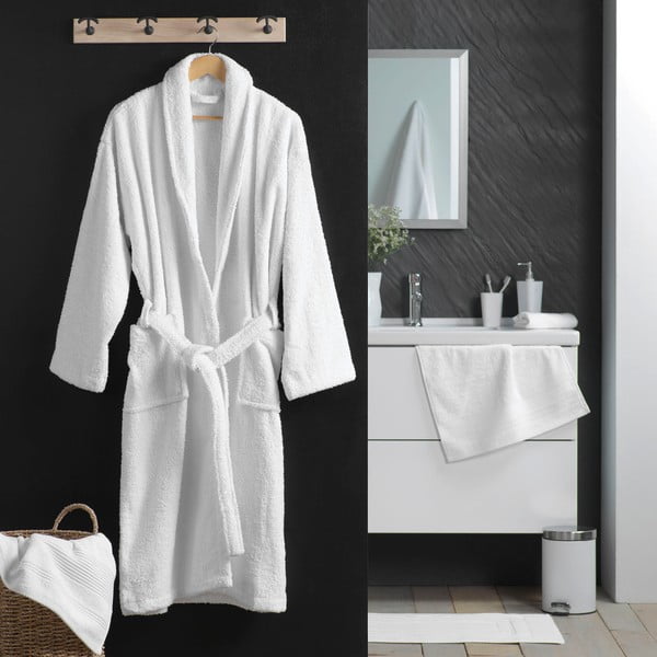Bijeli pamučan kućni ogrtač M Tendresse – douceur d'intérieur-image-1