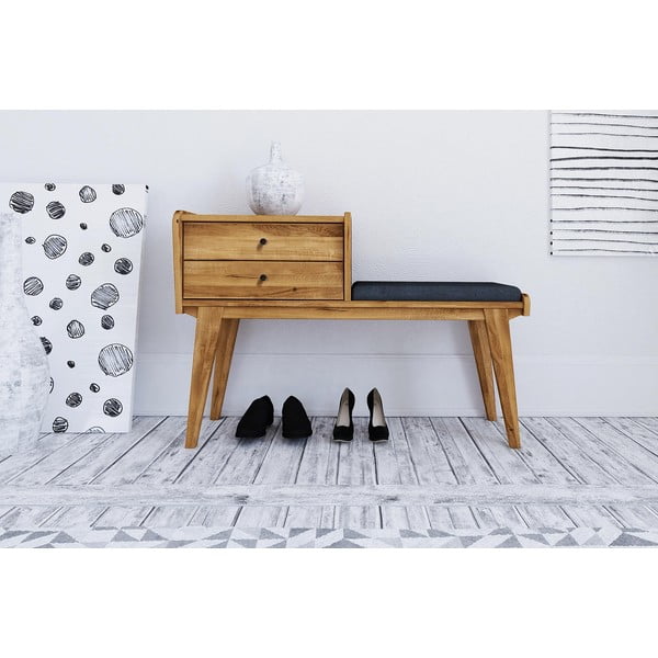 Ladica od hrastovine s plavim sjedalom Retro - The Beds-image-2