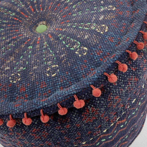 Tamnoplavi pouf La Forma Haakon, ø 45 cm-image-1
