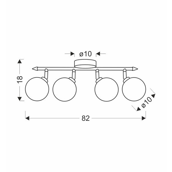 Stropna svjetiljka u brončanoj boji sa staklenim sjenilom ø 10 cm Rodia – Candellux Lighting-image-3